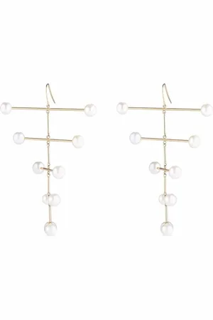 Mateo 14kt yellow Blizzard pearl mobile earrings
