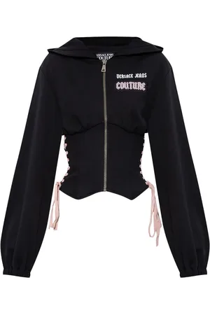 VERSACE Logo zip-up sweatshirt