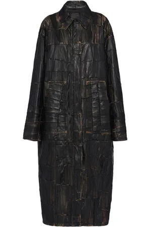 Prada Nappa-leather patchwork coat