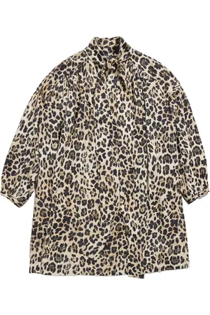Bimba y Lola Leopard-print pussy-bow mini dress