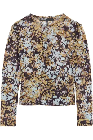 Bimba y Lola Leomimosa-print tulle top