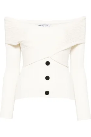 Self-Portrait Off-shoulder knitted top