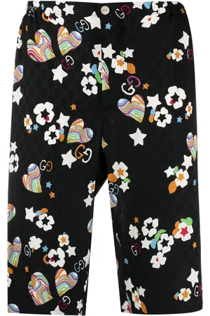 Gucci Monogram-print knee-length shorts