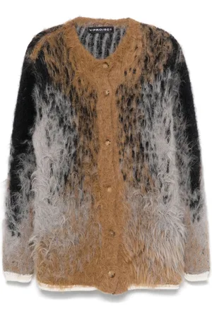 Y / PROJECT Gradient faux-fur cardigan