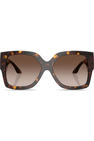 VERSACE Medusa-plaque oversized-frame sunglasses