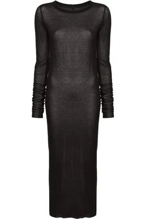 Rick Owens Ribbed-knit midi dress