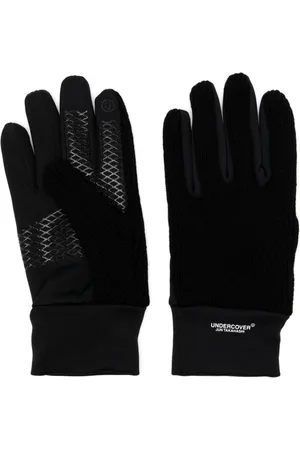 UNDERCOVER Logo print gloves