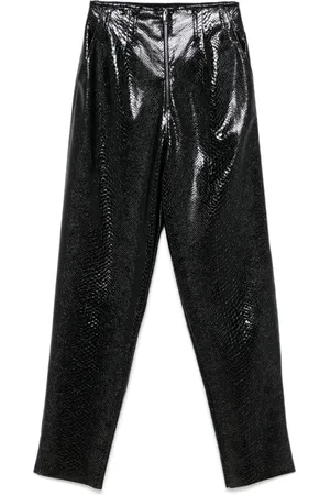 NISSA Faux-leather trousers
