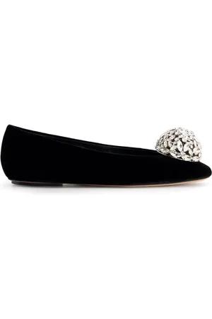 Giambattista Valli Crystal-embellished ballerina shoes