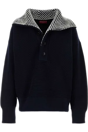 Gucci Navy stretch cotton blend polo shirt