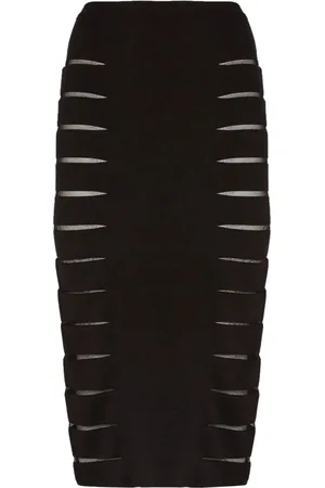 GENNY Cut-out midi skirt