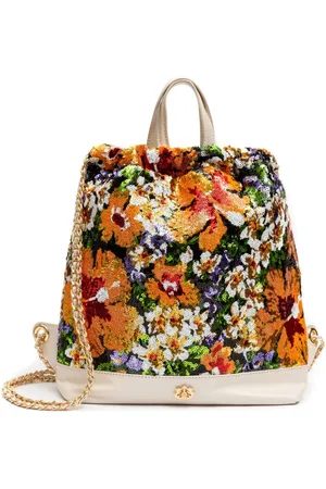 Isla Ibiza Sequin-embellished floral backpack