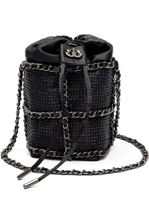 Isla Ibiza Crystal logo-plaque bucket bag