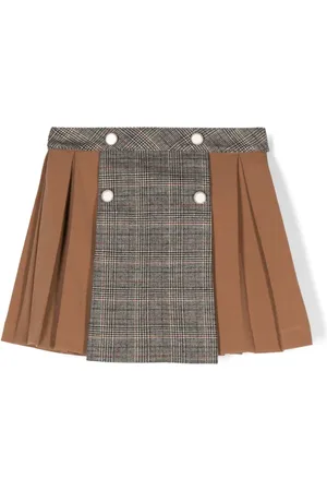 PATACHOU Checked-panel skirt