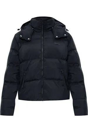 Lacoste Logo-plaque hooded puffer jacket