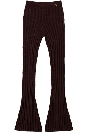 Twin-Set Cable knit flared trousers