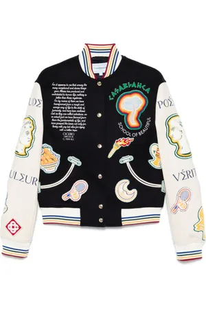 Casablanca Chenille-patchwork bomber jacket