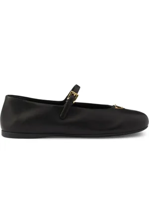 Prada Enamel logo ballerina shoes
