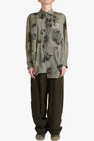 ZIGGY CHEN Floral-print pleated shirt