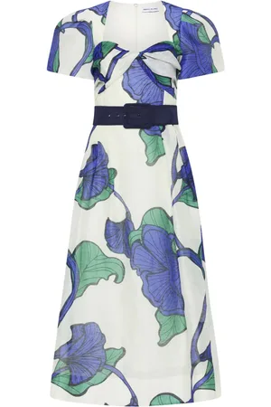 Rebecca Vallance Floral-print belted midi dress