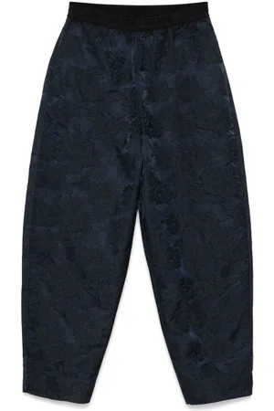 Ganni Botanical-jacquard trousers