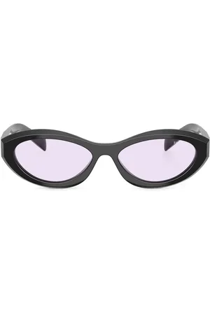 Prada Triangle-logo oval sunglasses
