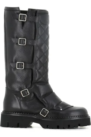 SARTORE Multi-way strap quilted leather boots
