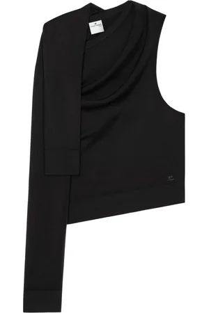 Courrèges Off-shoulder knitted top