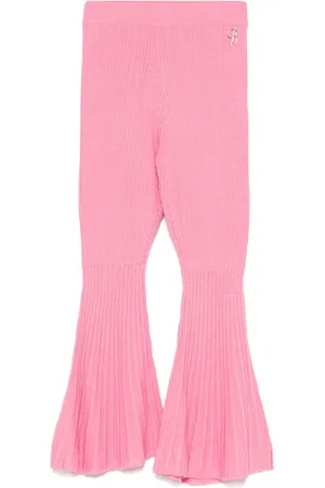 MISS BLUMARINE Logo-plaque trousers