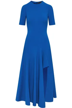 Oscar de la Renta Wave Detail midi dress