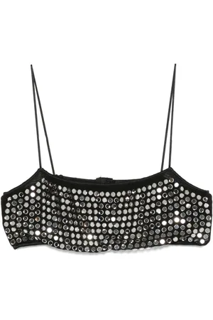 Oseree Crystal-embellished top