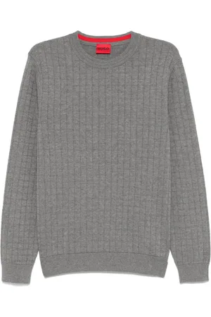 HUGO BOSS Grid-pattern sweater