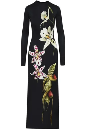 Oscar de la Renta Orchid jersey maxi dress