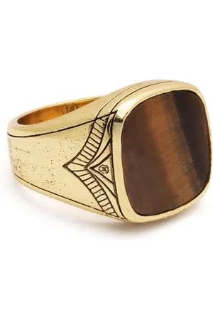 Nialaya Tiger eye signet ring