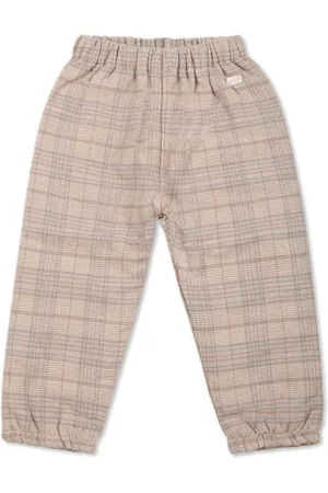 Tartine Et Chocolat Plaid cotton trousers