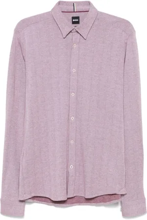 HUGO BOSS Herringbone-pattern shirt