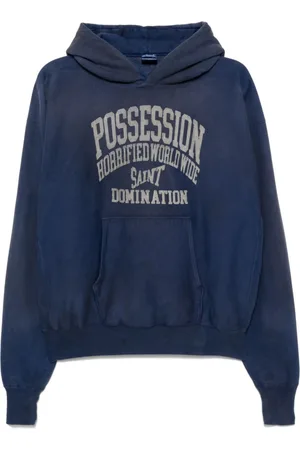 SAINT MXXXXXX Slogan-printed hoodie