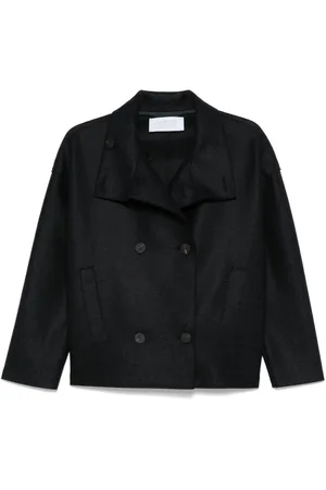 Harris Wharf London Virgin-wool funnel-neck jacket