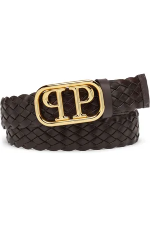 Philipp Plein Logo buckle leather belt