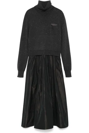 PESERICO SIGN Lurex-detail midi dress
