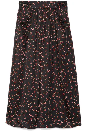 AGNÈS B. Graphic-print draped skirt