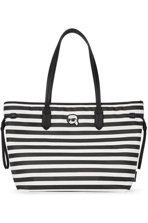 Karl Lagerfeld Ikon Karl striped tote bag