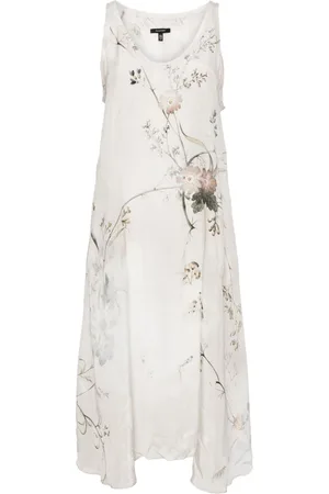 R13 Floral print sleeveless midi dress