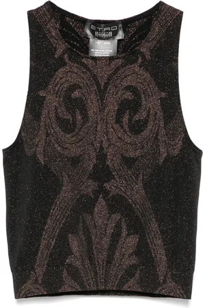 Wolford Metallic jacquard crop top