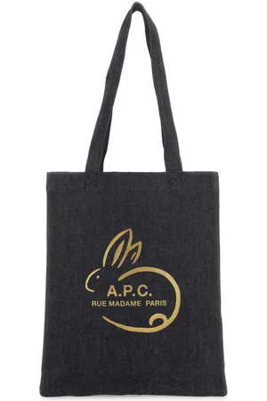 A.P.C. Logo-print denim tote bag
