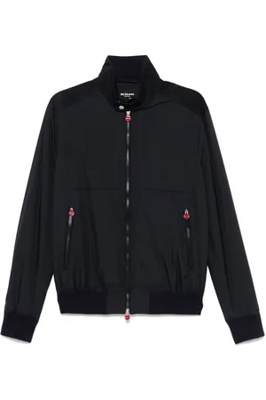 Kiton Suede-panelled jacket