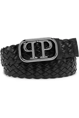 Philipp Plein Logo buckle leather belt