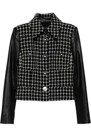 CHANEL 2010-2020s leather-sleeved jacket