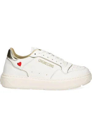 Moschino Lace up leather trainers