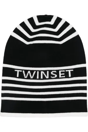 Twin-Set Jacquard-logo beanie